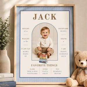 One for the Books Milestone Sign Template, First Birthday Milestone Board, Editable Boy Birthday Sign, First Chapter Birthday