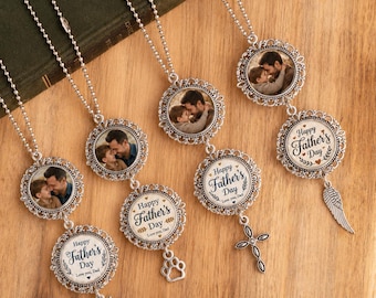 Personalized Photo Car Charm, Vintage Metal Frame Rear View Mirror Ornament