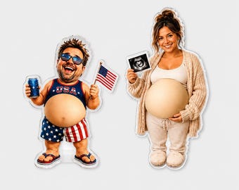Funny Pregnancy Silicone Fridge Magnets, Acrylic Belly, Baby Announcement Keepsake