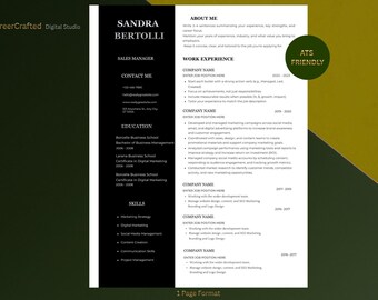 ATS-Lebenslaufvorlagen-Bundle für Software-Ingenieur, Datenanalytiker, Produktmanager, Begleiter von 3D-Druck, Lebenslauf für Krankenschwestern und Lehrer
