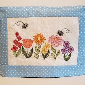 2 Slice Toaster Cover - Spring Flowers - Blue