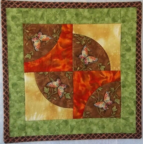 Items similar to Quilted Wall Hanging Butterfly Wall Quilt on Etsy