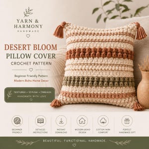 Desert Bloom Pillow Cover Pattern