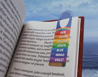 Colors of the Rainbow Bookmark | Rainbow Color Order Reading Marker
