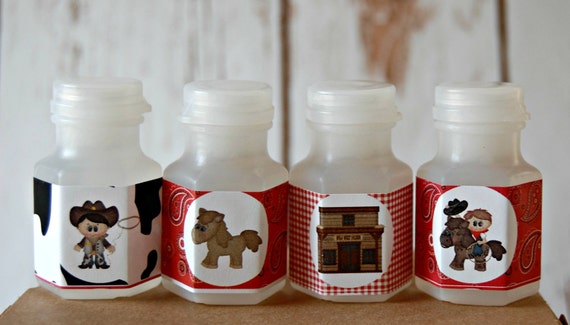 Cowboy Party Bubbles, Party Favor Bubbles, Rodeo Party Favor (set of 12) Il_570xn