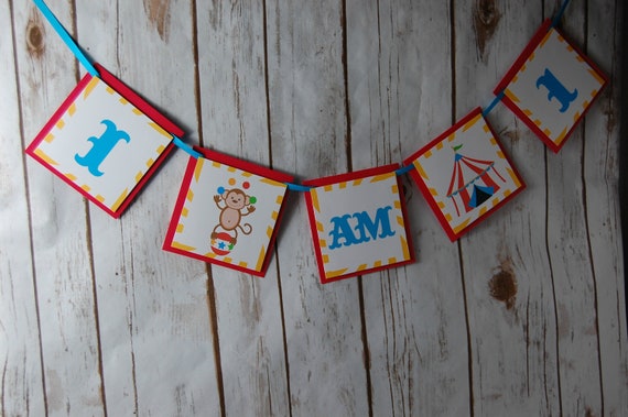 Circus Mini Highchair Banner, Carnival Birthday, Backyard Carnival First Birthday Party Il_570xn