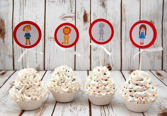 12 Wizard Of Oz Party Cupcake Topper Princess Party Cake
