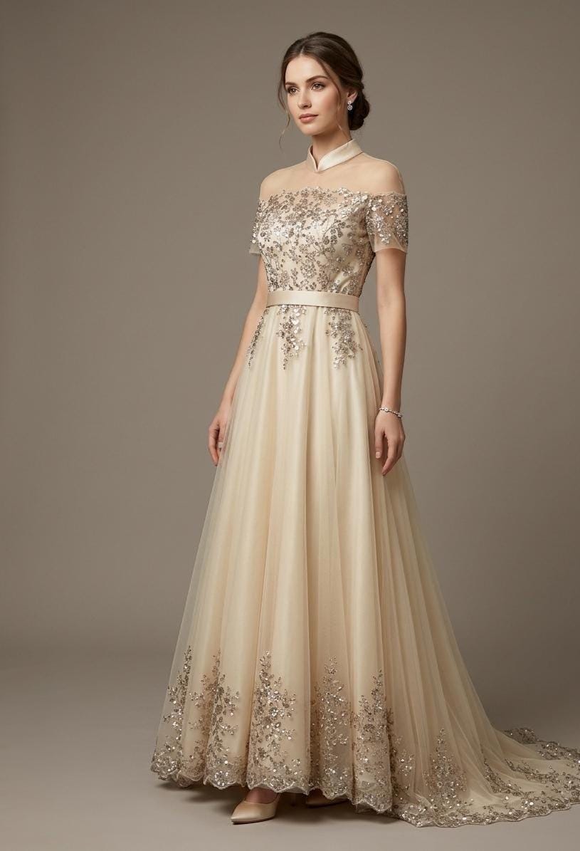 champagne bridesmaid dresses modest Mermaid Champagne One Shoulder Bridesmaid Dresses Long – jkprom main image 0