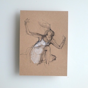 Weibliche Kunst Zeichnung, originale Zeichnung, Kunst, Zeichnung auf Papier, Originalkunst, moderne weibliche Kunst, Spiritualität, Bewegung