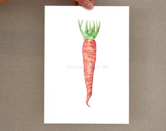 Carrot print, vegetable print, carrot art print, modern kitchen print, carrot wall art print, kitchen wall decor, carrot art, prints, carrot