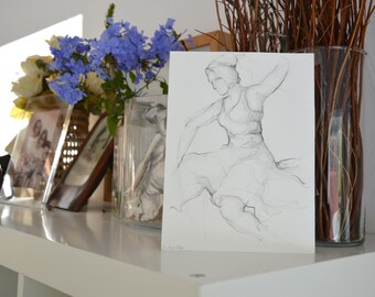 Original drawings -  female drawing, pencil drawing, drawings, female, original drawing, modern drawing, dancer drawing, female figure, art