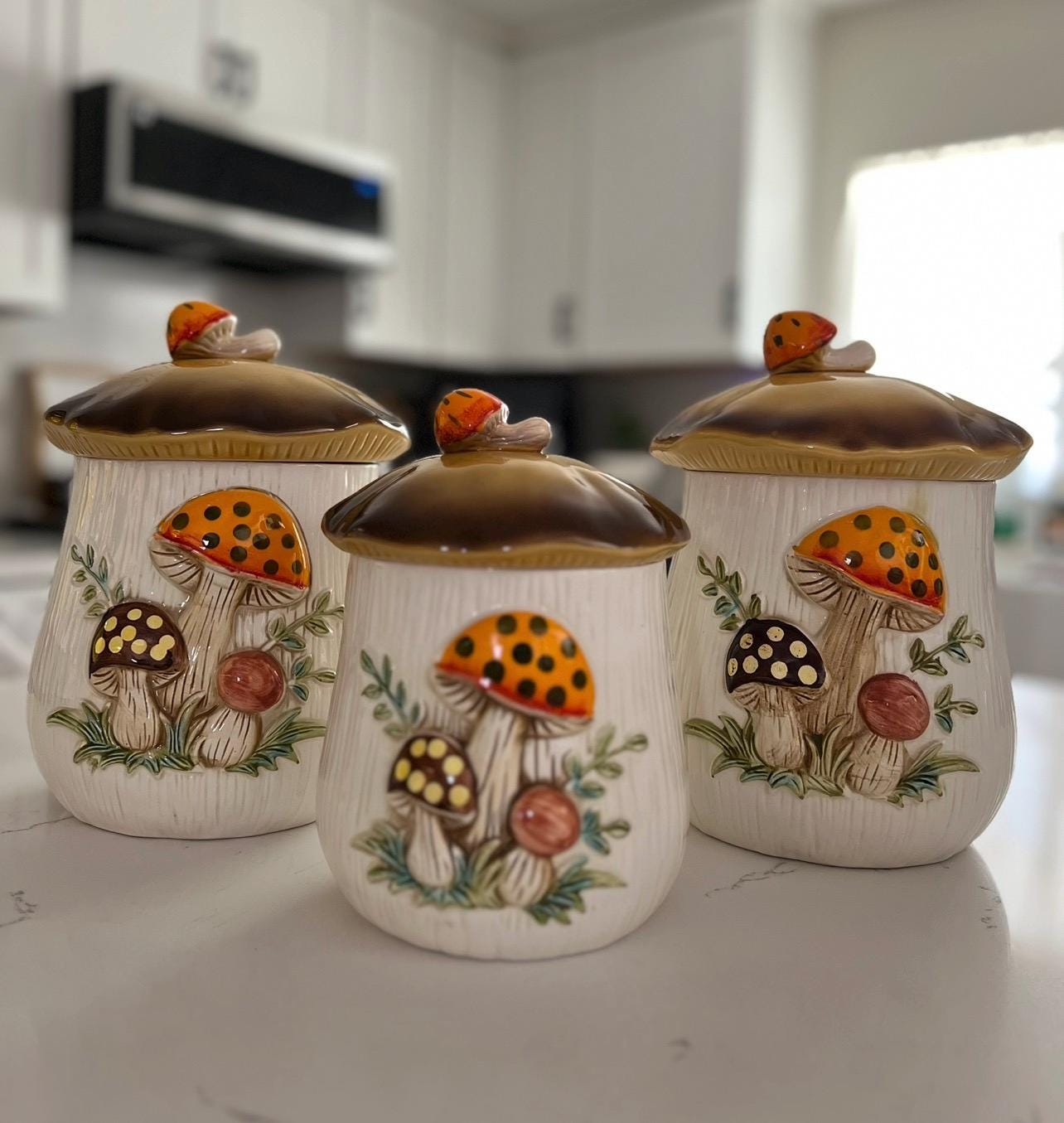 Sears Roebuck Merry Mushroom Canister Set - Etsy