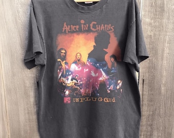 26Alice In Chains Shirt Unplugged Unisex Charcoal T-shirt