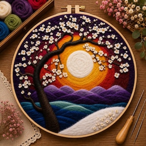 タンチョウヅルの刺繍デザイン、日本の鶴の鳥の刺繍パターン、動物の手