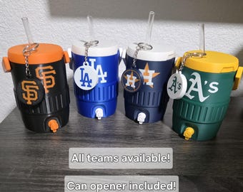 3D Printed MLB Inspired Can Holder with keychain can opener