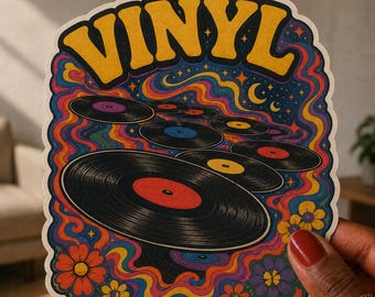 VINYL Schallplatten-Aufkleber - Laptop Notebook Wasserflasche 4 "Die-Cut Vinyl-Aufkleber Aufkleber