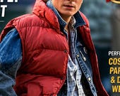Marty McFly Red Puffer Vest Back to the Future Costume 80s Retro Movie Jacket Sleeveless Quilted Vest Men Women Gift