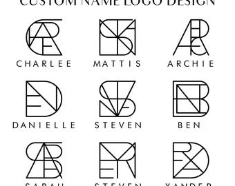 Custom Name Logo Design, Monogram Designer Logo, Custom Word Logo, TikTok Name Logo, Name Logo Tattoo, Geometric Minimalist Logo Design