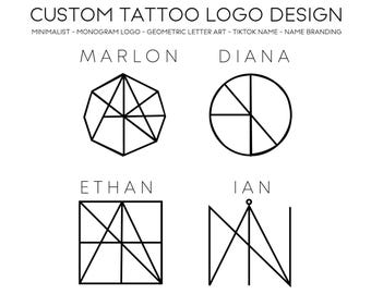Custom Name Logo, Initials Design, Geometric Monogram, Minimalist Wordmark, Letter Tattoo, TikTok Name Art, Business Brand Identity