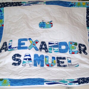 Personalized Quilt with applique design