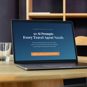 50 suggerimenti basati sull'IA per agenti di viaggio / Suggerimenti ChatGPT / Strumenti per agenti di viaggio / Download digitale / Social media / Email ai clienti