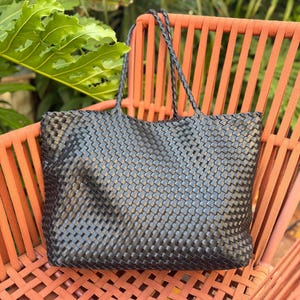 In Stock/Handwoven Bohemian Handbag, Eco-Friendly Woven Bag Gift for a wife