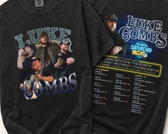 Maglietta "My Kinda Saturday Night" di Luke Combs, tour 2026, regalo per gli appassionati di musica country.