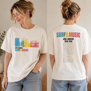 Comfort Colors NEW JACK JOHNSON - SURFILmusic merch Tour 2026 reprint
