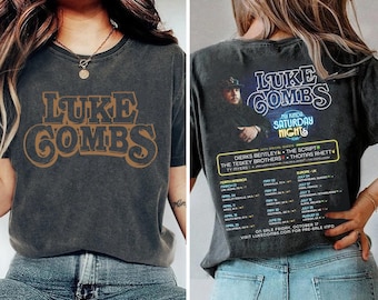 Maglietta del tour "My Kinda Saturday Night" di Luke Combs del 2026, maglietta da concerto di musica country, top con grafica vintage