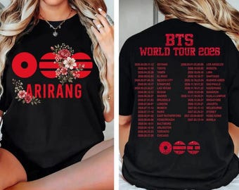 Camiseta de la gira mundial de BTS 2026, merchandising del regreso de Bangtan, regalo para fans del Army en conciertos