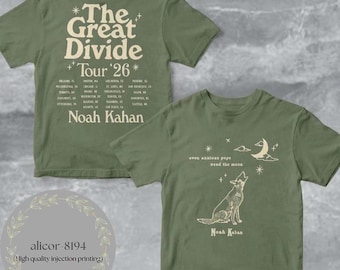 Camiseta Noah Kahan Orbiter Howling Pup, camiseta de la gira Great Divide 2026 por Norteamérica, regalo para amantes de la música