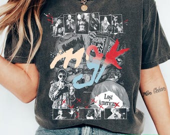 MGK Lost Americana Tour 2026 T-Shirt, Machine Gun Kelly Vintage-T-Shirt, Rap-Rock-Konzert-Merchandise