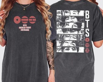 Maglietta BTS World Tour 2026, Maglietta Arirang World Tour, Maglietta vintage Bangtan Boys, Outfit per concerti Kpop, Maglietta grafica Kpop retrò, Regalo per fan Army