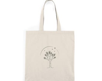 Minimalistische Wanderlust-draagtas | Neutrale esthetische canvas draagtas | Joshua Tree Desert-reistas | Eenvoudige alledaagse tas