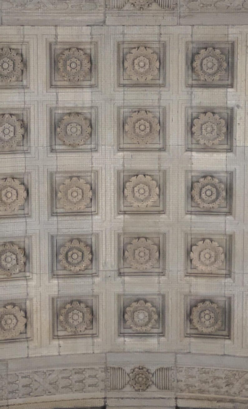 Muted Pattern Ceiling Ornate Ceiling Architecture - Etsy