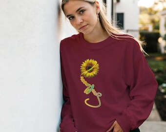 Sunflower Sweatshirt for Women, Sunshine Crewneck, Floral Sweatshirt, Sunflower Lover Gift, Cozy Flower Pullover, Gift for Her