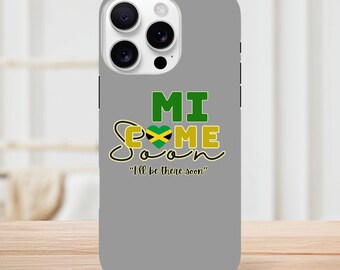Jamaican Phone Case for for iPhone 16, 15, 14, 13, 12, 11, XR, XS, X, Jamaica Flag Phone Cover, Tough Protective Case, Gift for Him