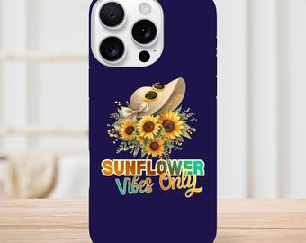 Sunflower Bouquet iPhone Case, "Sunflower Vibes Only" Floral Protection