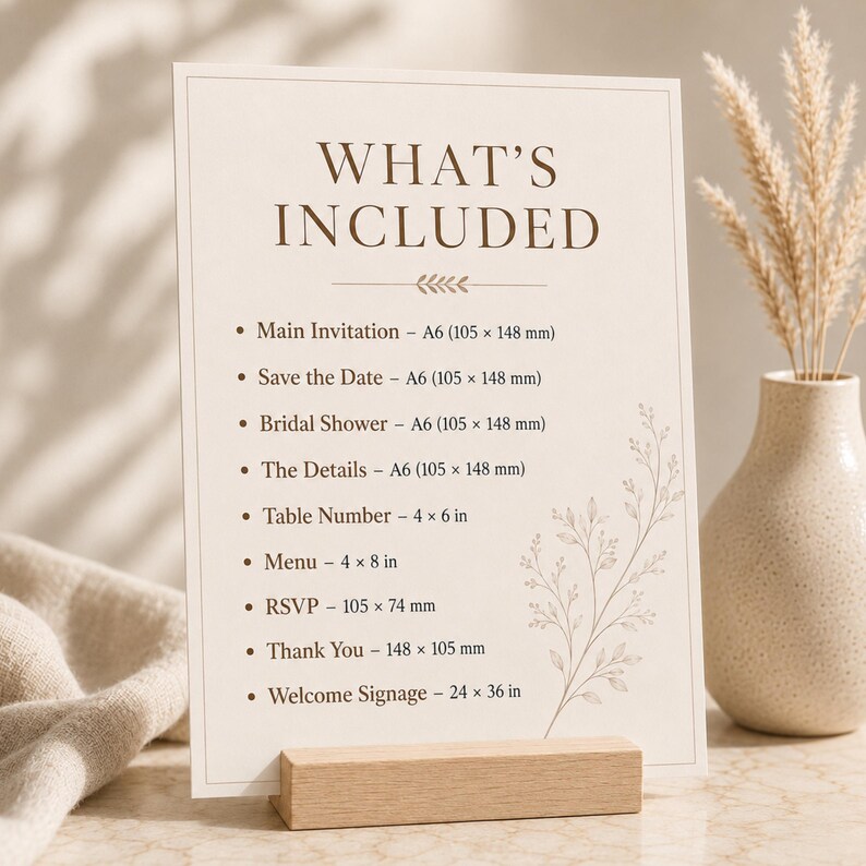 Lavender Purple Ivory Wedding Suite Template Bundle, Editable Invite RSVP Details Menu Table Number and Welcome Sign Template for Bride