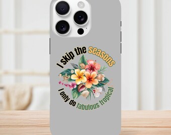 Custodia tropicale per iPhone 16, 15, 14, 13, 12, 11, XR, XS, X, cover floreale per telefono, regalo per lei, per mamma, zia, ragazza, capo