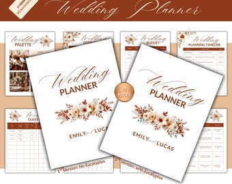 Copper Ivory WeddingPlanner | 20-Page Editable Canva Template (Digital Download)