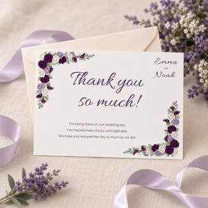 Lavender Purple Ivory Wedding Suite Template Bundle, Editable Invite RSVP Details Menu Table Number and Welcome Sign Template for Bride