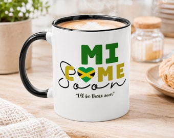 Jamaican Coffee Mug, Caribbean Tea Mug, Jamaican Flag Mug, 11oz Ceramic Mug, Gift for him, Dad Father Grandpa Husband Boyfriend Son