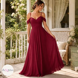etsy bridesmaid dresses chiffon Long Chiffon Bridesmaid Dress