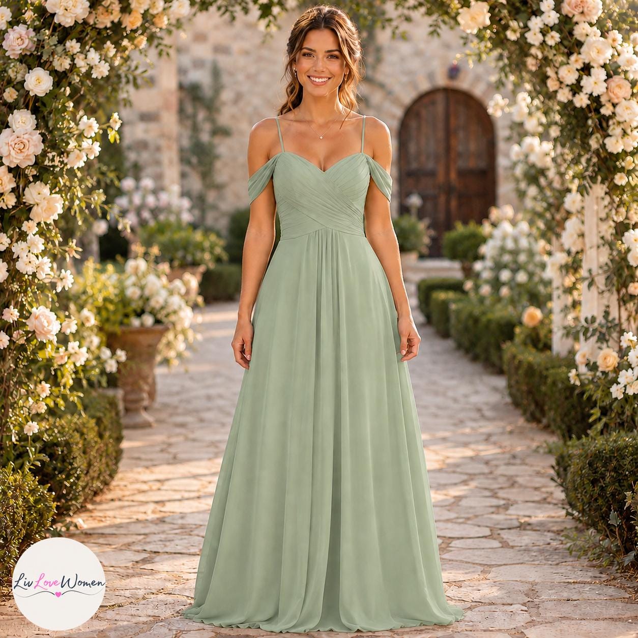 vintage inspired bridesmaid dresses uk A 1940s Inspired Silk Wedding Dress For A Relaxed and Elegant Wedding