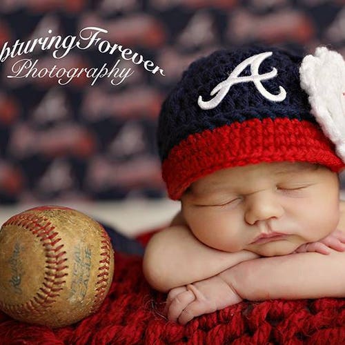 Baby Girl Atlanta Braves Hat Cap Beanie 