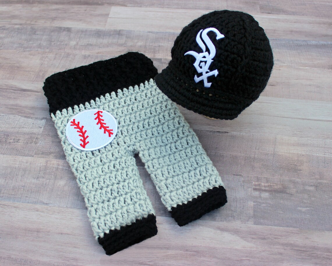Baby Chicago White Sox Outfit Uniform Set Hat Pants Etsy