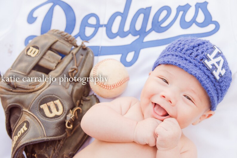 Dodgers Baby Hat Cap Outfit Los Angeles Dodgers Baby Gift Etsy