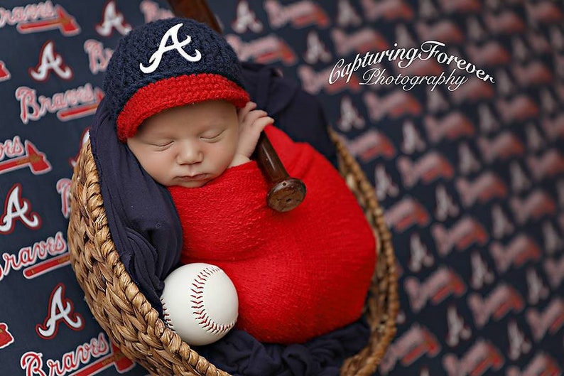 crochet newborn baseball hat