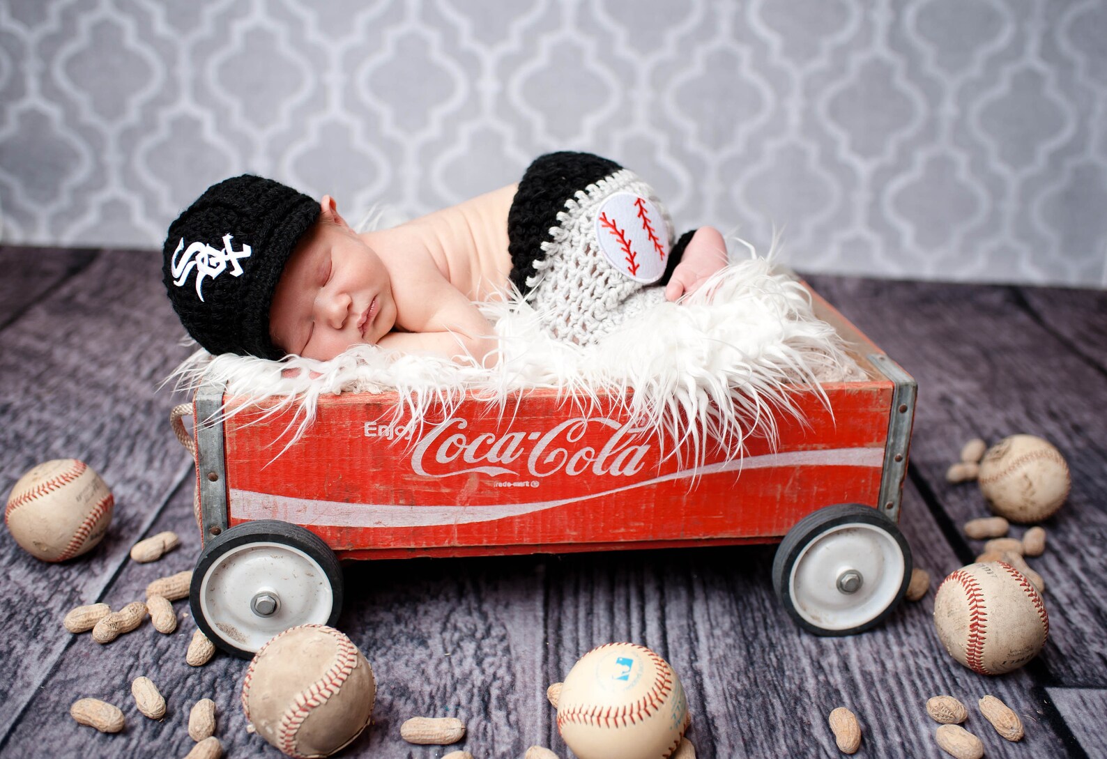 Baby Chicago White Sox Outfit Uniform Set Hat Pants Etsy